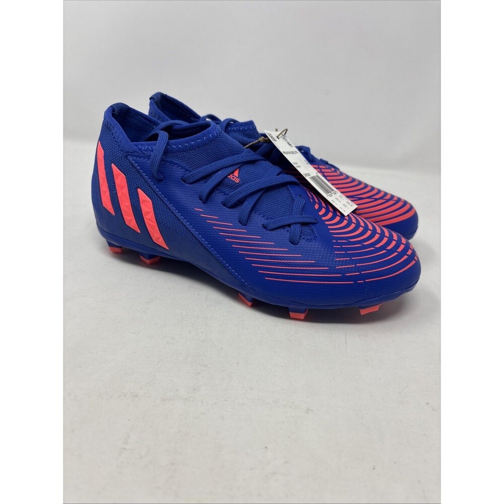 Adidas Youth Predator Edge.3 FG Soccer Cleats GW2361 Blue Red Sz 4